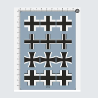 1/6 autocollants Croix allemande pour kits de modèles (5713)