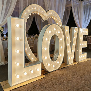 Vente en gros Supports en métal pour LED 3 pieds 4 pieds 5 pieds Grand chapiteau géant lumineux Lettres d'amour pour les décorations de <span class=keywords><strong>mariage</strong></span> Événement - Product Image 5