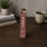 Boîte d'emballage cosmétique personnalisée avec gaufrage, dorure à chaud, papier couché blanc, revêtement UV, jetable pour vernis à ongles, huile, rouge à lèvres