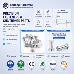 Les assemblages de sabots de frein utilisent des rivets en acier inoxydable de haute qualité Rbk et des rivets en aluminium. - Product Image 1