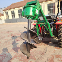 Machine à tarière spirale montée sur tracteur pour sols durs et congelés, pour la plantation d'arbres et le forage de trous pour poteaux