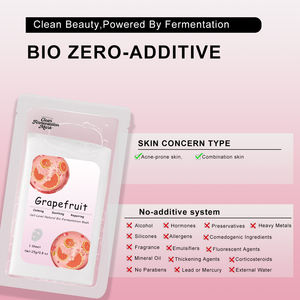 Mascarilla Facial Premium de Pomelo Biofermentado Sin Aditivos, Calmante, Reparadora e Hidratante, Tratamiento Spa, Proveedor Mayorista - Product Image 4