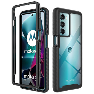 Funda completa transparente para teléfono móvil, carcasa trasera dura para <span class=keywords><strong>motorola</strong></span> one fusion plus g stylus 5g edge 20 pro, 360 - Product Image 3
