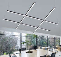 Plafoniera da parete a luce lineare da incasso a Led per ufficio lineare su e giù collegabile