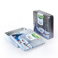 Boîtier métallique de qualité alimentaire en usine boîte à café personnalisée valve boîtes rectangulaires recyclables en fer blanc emballage contenant en étain de thé rouge anglais
