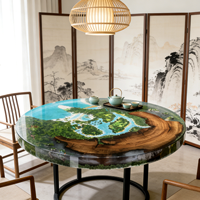 Artisanat en résine personnalisé pour table en résine époxy de luxe, table basse en résine époxy solide, table basse en bois design