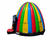 Dôme gonflable commercial arc-en-ciel en PVC pour enfants, facile à installer, idéal pour les sauts, les fêtes en extérieur et les événements de location