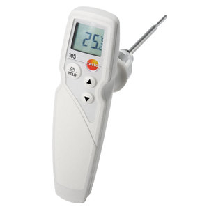 เทอร์โมมิเตอร์แบบมือเดียว Testo 105 ของแท้พร้อมหัววัดสำหรับวัดสินค้าแช่แข็ง - Product Image 1