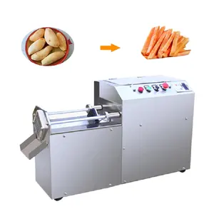 Küçük taze tatlı patates cipsi kesme ve kızartma makinesi endüstriyel fransız kızartma patates cipsi kesici
