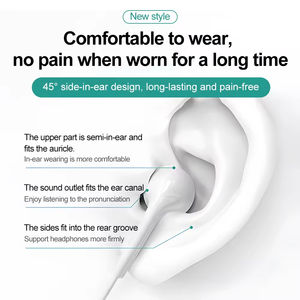 Iem tip-c IPhone16 için kablolu kulaklık USB-C kablolu mikrofonlu kulaklık kulak cep telefonu Handsfree kulaklık ile Android için - Product Image 4