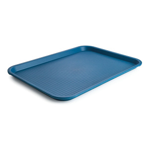 Vassoio da portata blu per fast food 12x16 pollici con superficie antiscivolo - Product Image 1