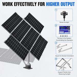 Sistema de Seguimiento Solar de Doble Eje, Estructura de Montaje Ajustable para Paneles Solares, Soporte para Seguidor Solar - Product Image 4