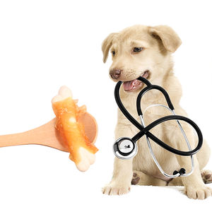 Venta al por mayor de golosinas saludables para perros y gatos, alta proteína, baja en grasa, hueso de calcio blanco trenzado por pollo jerky, aperitivos para mascotas - Product Image 4