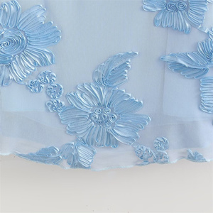 Robe longue dos nu SHENZHU pour femme, nouvelle collection Printemps 2025, maille simple à fleurs 3D, manches longues, modèle 5085 - Product Image 6