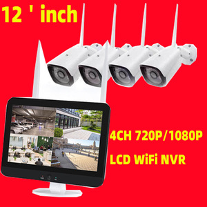 4CH 720P 1080P LCD WIFI ชุดจอมอนิเตอร์ไร้สาย NVR พร้อมหน้าจอ12นิ้วสำหรับห้างสรรพสินค้าและโรงแรม - Product Image 1