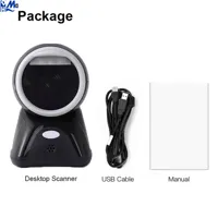 Pemindai Barcode Supermarket POS Qr Bar Code Reader Auto Scan 1d 2D Wide Scan Desktop