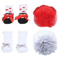 Bandeau en dentelle, chaussettes pour bébé, antidérapantes, coffret cadeau, coréen, lot de 40 animaux, produit authentique, en Stock