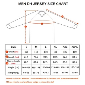 <span class=keywords><strong>Maglia</strong></span> da <span class=keywords><strong>Ciclismo</strong></span> a <span class=keywords><strong>Maniche</strong></span> <span class=keywords><strong>Lunghe</strong></span> per Uomo, Traspirante, per Downhill e MTB, in Poliestere ad Asciugatura Rapida e Anti-umidità, per Corse in Moto - Product Image 6