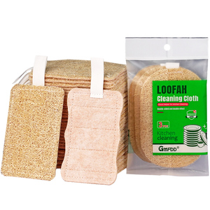 Luffa reinigingsdoek anti-aanbak olie keukendoek absorberend pluisvrij schuursponsje voor het afwassen van afwas en potten - Product Image 1