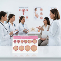 Modèle de dilatation cervicale en silicone 1cm-10cm, modèle de démonstration de dilatation du col de l'utérus pour l'enseignement et la formation en obstétrique et en sage-femme