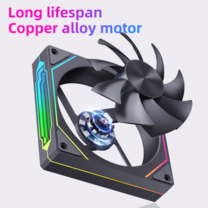 שלג אולטרה-שקט משחק מחשב rgb מאוורר מראה צד עיצוב צד 120 מ "מ לבן מחשב קירור מאוורר משחק מחשב - Product Image 6