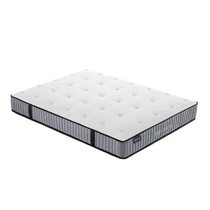 Vente chaude Meubles De Maison Matelas En Latex Chambre 7 Zones Poche Bobine Lit Tricoté Tissu Matelas Ressort Intérieur Naturel Moderne