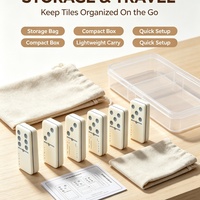 Ensemble de dominos en résine New Dee Double Six, tuiles de dominos rayées noir et blanc, jeu de société de table, cadeaux pour enfants, adultes et familles