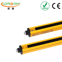 Tirai Cahaya Pengaman Mesin Punch Press, Grid Cahaya Pengaman 4-24 Balok, Pitch 10mm 20mm 40mm, Tahan Air IP65 untuk Pengamanan Mesin Press Hidrolik
