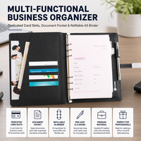 Carnet de notes A5 rechargeable en cuir avec chargeur sans fil, batterie externe intégrée, 100 feuilles, lecteur USB et verrouillage – Modèle OEM