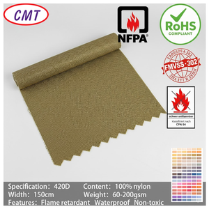 Tissu Oxford en nylon enduit de PU 420D de qualité supérieure - Matériau ignifuge et écologique pour sacs haut de gamme - Product Image 1