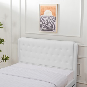 <span class=keywords><strong>Cama</strong></span> <span class=keywords><strong>nido</strong></span> Blanco puro <span class=keywords><strong>Cama</strong></span> de cuero de <span class=keywords><strong>buena</strong></span> <span class=keywords><strong>calidad</strong></span> Lo último en estructura de <span class=keywords><strong>cama</strong></span> Queen de almacenamiento de tamaño personalizado moderno - Product Image 5
