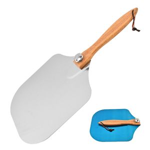 Pizza Spatula 12 Inches Foldable With Wooden Handle And Cutter Set For Pizza Baking And Serving - Product Image 5