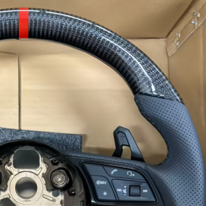 Volant de course en fibre de carbone de haute qualité pour <span class=keywords><strong>Audi</strong></span> A1 8X A3 8V A4 B8 B9 A5 A6 C7 C8 <span class=keywords><strong>Q2</strong></span> Q3 Q5 Q7 TT S3 S5 S6 S7 - Product Image 3