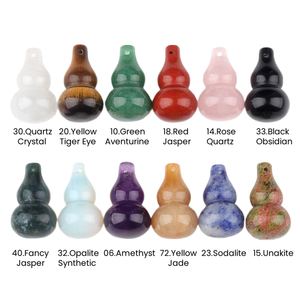 Pendentif en pierre d'aventurine <span class=keywords><strong>verte</strong></span> en forme de <span class=keywords><strong>calebasse</strong></span> de 30mm avec trou artisanat en pierre de cristal de guérison utilisé pour <span class=keywords><strong>la</strong></span> fabrication de colliers comme cadeau - Product Image 6