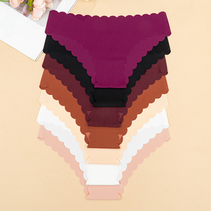 <span class=keywords><strong>Slip</strong></span> a Vita Bassa per Ragazze con Bordo Ondulato, Intimo Invisibile Morbido, Mutandine Senza Cuciture per Donne - Product Image 5