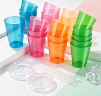 Gobelets jetables en plastique recyclables multicolores pour fêtes, anniversaires, mariages, pique-niques et boissons – Vente en gros