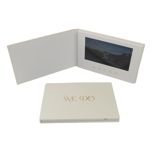 Tarjeta de libro de video de invitación LCD de 7 pulgadas impresa cumpleaños boda evento postal Digital música subir videos fotos regalo Idea - Product Image 2