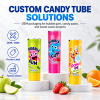 Tube d'emballage en aluminium et plastique haute barrière, anti-fuite, avec bouchon à vis, impression UV personnalisée pour confitures et confiseries