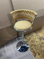 Tabouret de bar réglable en hauteur SYT à prix d'usine avec dossier tressé à la main, idéal pour les cuisines domestiques et les hôtels