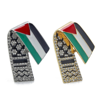 2026 Neu Großhandel Metall Palästina Souvenir Geschenke Palästinensischer Schal Brosche Kokarde Flaggen-Anstecknadel Emaille Palästina-Karte Abzeichen Pin