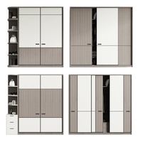 Buffet Modulaire Pliable et Ajustable en Bois Blanc Brillant, Style Minimaliste Moderne, Écologique, 5+ Rangement, Montage Facile, pour Salon