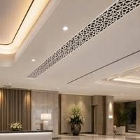 Diffuseur d'air linéaire en aluminium blanc de qualité architecturale, grille carrée moderne pour intérieur de luxe