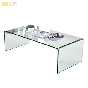 Mesa de centro de diseño de cristal superior transparente templado completo estilo Simple Natural mesa de centro de diseño de 12Mm de grosor moderna para Hotel hogar banquete Villa, etc, - Product Image 2