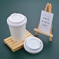 Couvercles plats jetables en plastique PP de 90mm couvercles de tasses à café en papier anti-fuite pour bouteilles de vin