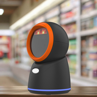 Escáner de Código de Barras de Escritorio JR T30e con Sensor CMOS, Compatible con Android/Linux, Lector de Códigos QR 2D/1D, Interfaz USB COM, 300 Escaneos/Segundo, Negro