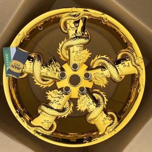 鍛造アルミ合金ホイールリム改造/アップグレード クローム仕上げ マルチスポーク ユニバーサル 5x100 合金乗用車ホイール - Product Image 1