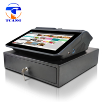 Mesin meja kasir sistem POS semua dalam satu 11.6 inci dengan pemindai Printer pilihan baterai MSR RFID