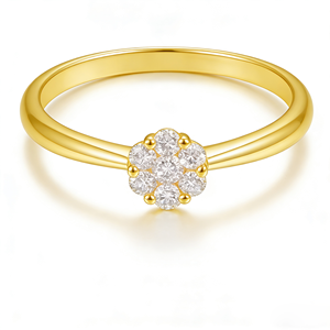 Anillo de Compromiso Clásico de Oro Sólido de 9K, 10K, 14K, 18K con Diamante Cultivado en Laboratorio CVD IGI HPHT para Hombre y Mujer - Product Image 3