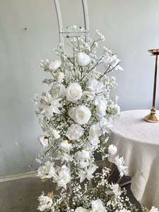 Decoración Floral de Paniculata Blanca para Eventos de Boda, Fondo para Propuesta de Matrimonio, Flores Artificiales, Arco de Flores Colgante de Pared - Product Image 6