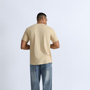 Magliette da uomo 100% in cotone 230g tinta unita in maglia Anti-pilling a forma regolare girocollo manica corta Casual - Product Image 2